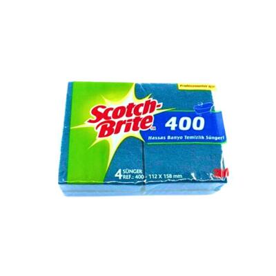 3M Scotch Brite SB 400 Hassas Sünger Mavi 4 Lü - 3M Temizlik