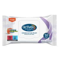 Activex Antibakteriyel Islak Mendil / Havlu Hassas 50 Yaprak - Activex