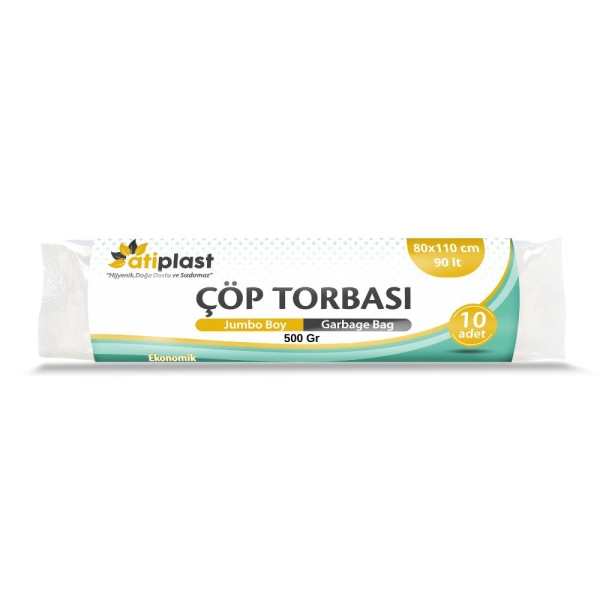 Atiplast Endüstriyel Jumbo Çöp Torbası 80x110 Mavi 500 Gr - 1