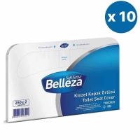 Belleza Klozet Kapak Örtüsü 250 Li 10 Paket - Belleza Kağıt