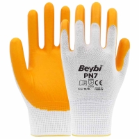 Beybi Polyester Örme Nitril İş Çalışma Eldiveni PN7 10XL - Beybi