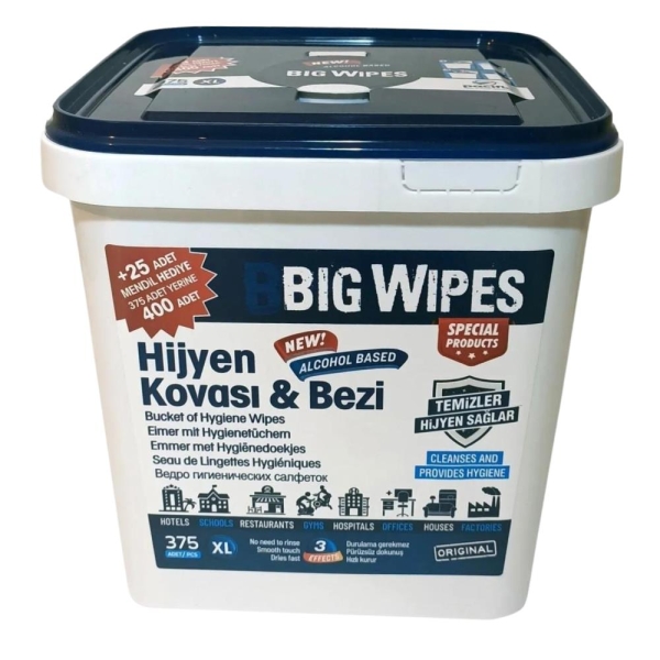 Big Wipes Alkollü Temizlik Bezi Kovası 400 Yp - 1