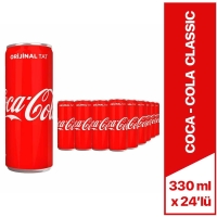 Coca Cola Classic Kutu Kola 330 Ml x 24 Lü - Coca Cola