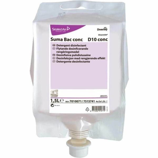 Diversey Suma Bac Conc D10 Sanitizeri Mutfak Temizleyici Deterjan 1.5 Lt - 1