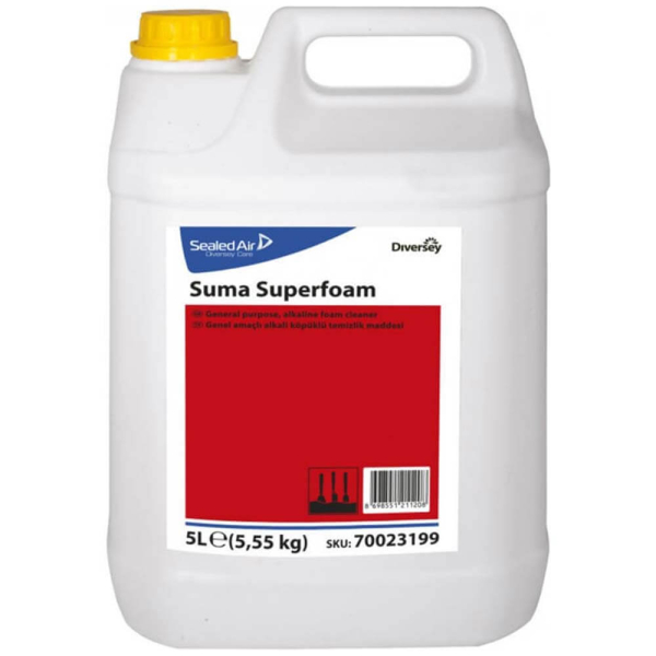 Diversey Suma SuperFoam Ağır Yağ ve Kir Çözücü Deterjan Köpüklü 5 Lt - 1