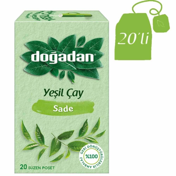 Doğadan Sade Yeşil Çay 20 Li - 1