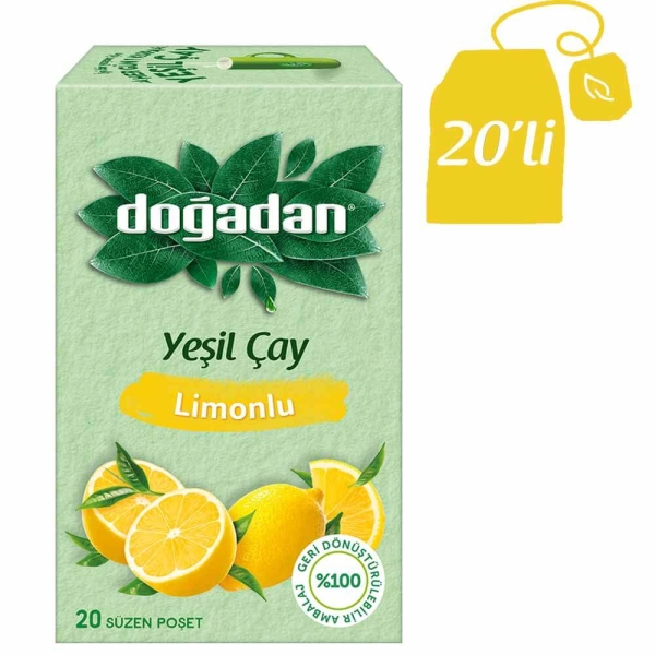 Doğadan Yeşil Çay Limonlu 20 Li - 1