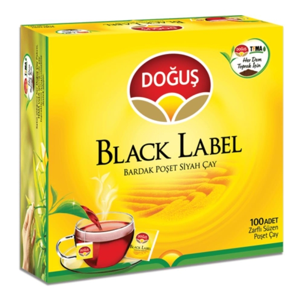 Doğuş Black Label Bardak Poşet Siyah Çay 2 Gr x 100 Lü - 1