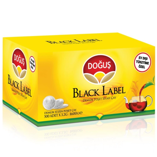 Doğuş Black Label Demlik Poşet Çay 3.2 Gr x 500 Lü - 1