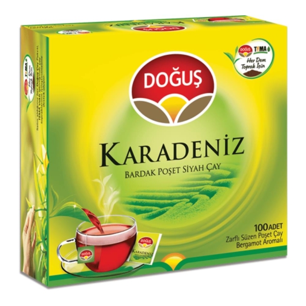 Doğuş Doğu Karadeniz Bardak Poşet Bergamot Aromalı 2 Gr x 100 Lü - 1