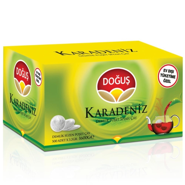 Doğuş Karadeniz Demlik Poşet Siyah Çay Bergamot Aromalı 3.2 Gr x 500 Lü - 1