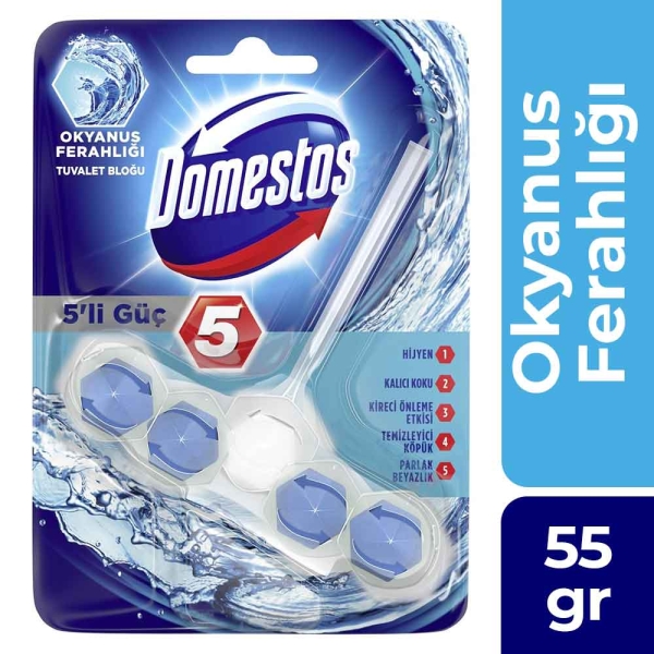 Domestos Klozet Blok 5 Li Top Okyanus Ferahlığı 55 Gr - 1