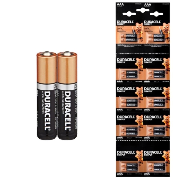 Duracell Simply AAA İnce Kalem Pil 20 Li LR03 MN2400 - 1