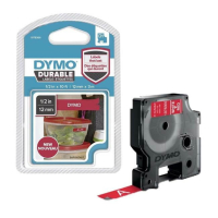 Dymo D1 Kalıcı Şerit 12 mm x 3 Mt Kırmızı Beyaz 1978366 - Dymo