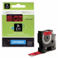 Dymo LabelManager D1 Yedek Şerit 19 mm x 7 Mt Kırmızı Siyah 45807 - Dymo