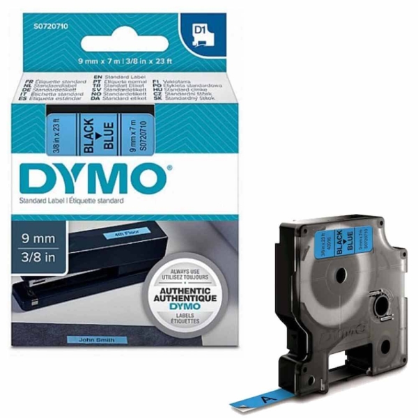 Dymo LabelManager D1 Yedek Şerit 9 mm x 7 Mt Mavi Siyah 40916 - 1