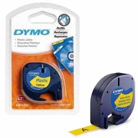 Dymo LetraTag Plastik Şerit 12 mm x 4 Mt Sarı 59423 - Dymo
