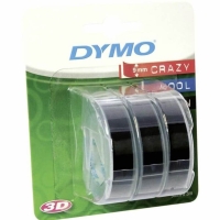 Dymo Mekanik Etiketleme Makinesi için Kabartma Şerit 9 mm x 3 Mt Siyah 3 Lü Bls - Dymo