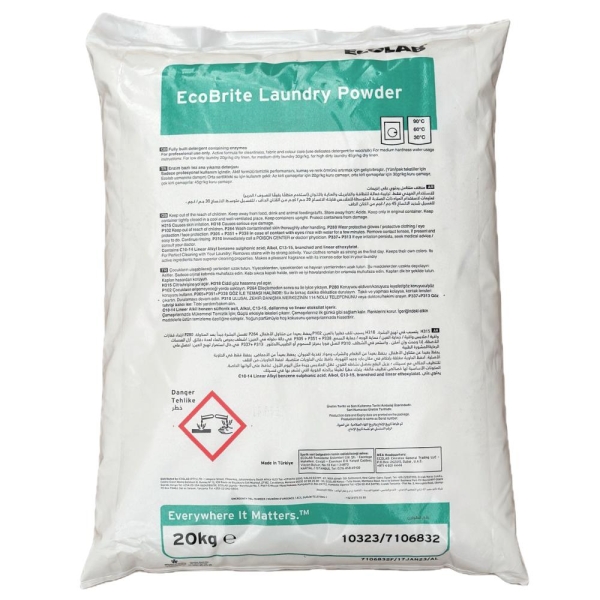 Ecolab Ecobrıte Laundry Powder Çamaşır Deterjanı 20 Kg - 1