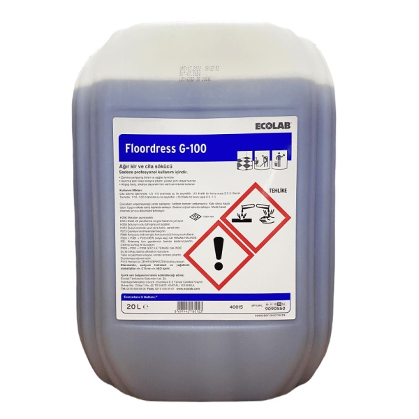 Ecolab Floordress G-100 Kir ve Cila Sökücü Alkaliye Dayanıklı Zeminler 20 Kg - 1