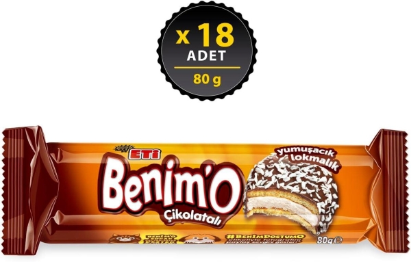 Eti Benimo Lokmalık Çikolatalı Bisküvi 80 Gr 18 Adet - 1