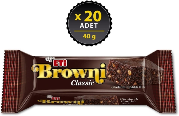 Eti Browni Classic Çikolatalı Fındıklı Kek 40 Gr 20 Adet - 1