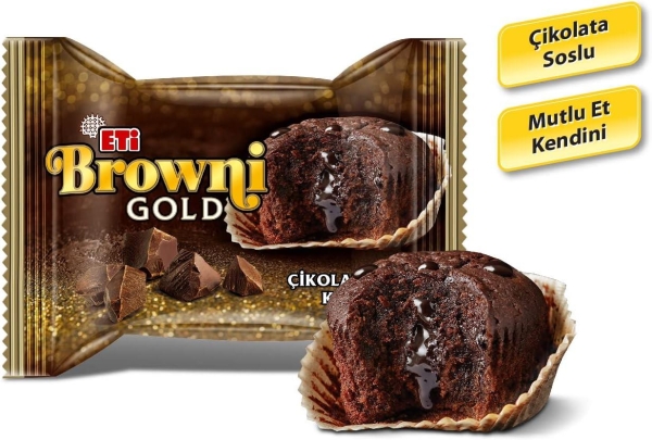 Eti Browni Gold Çikolata Soslu Kek 45 Gr 24 Adet - 3