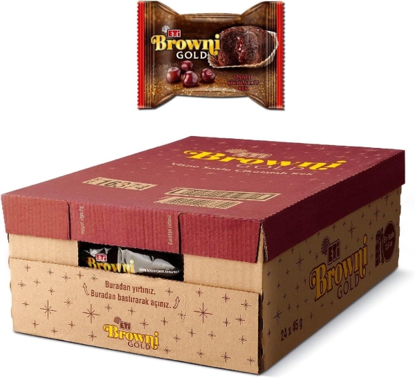 Eti Browni Gold Vişne Soslu Çikolatalı Kek 45 Gr 24 Adet - 2