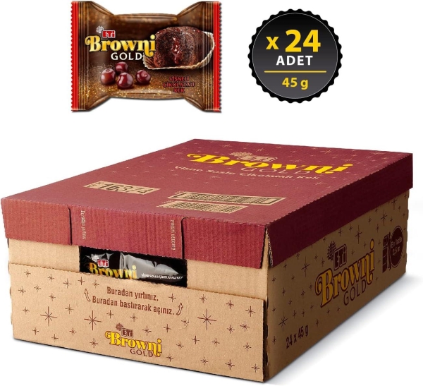 Eti Browni Gold Vişne Soslu Çikolatalı Kek 45 Gr 24 Adet - 4