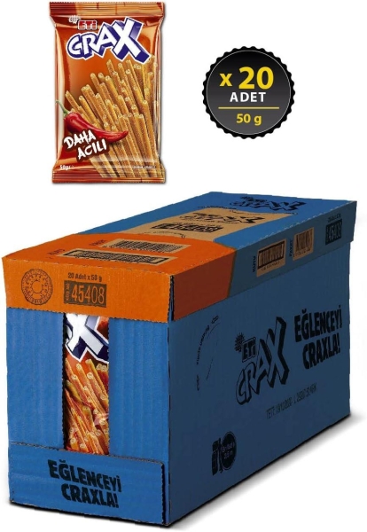 Eti Crax Acılı Çubuk Kraker 50 Gr 20 Adet - 3