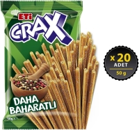 Eti Crax Baharatlı Çubuk Kraker 50 Gr 20 Adet - Eti