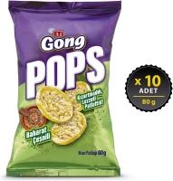 Eti Gong Pops Baharat Çeşnili Mısır Patlağı 80 Gr 10 Adet - Eti