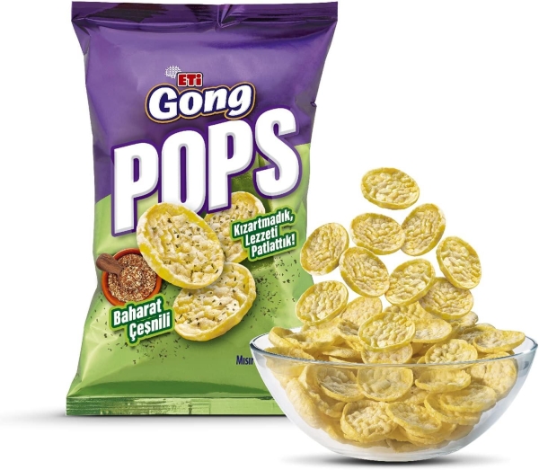 Eti Gong Pops Baharat Çeşnili Mısır Patlağı 80 Gr 10 Adet - 2