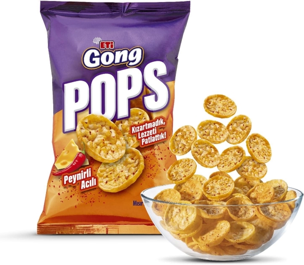 Eti Gong Pops Peynirli Acılı Mısır Patlağı 80 Gr 10 Adet - 3