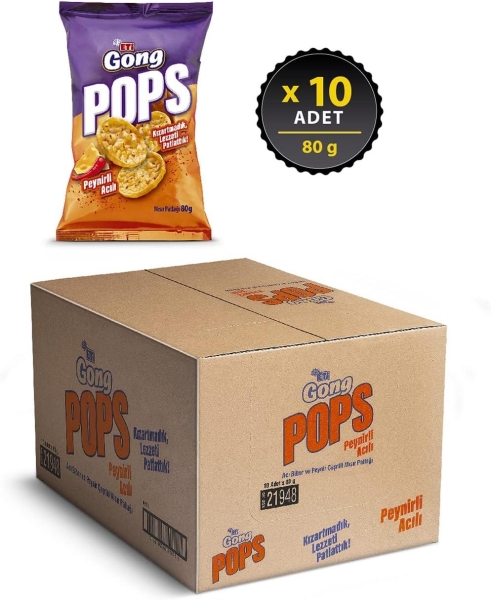 Eti Gong Pops Peynirli Acılı Mısır Patlağı 80 Gr 10 Adet - 4