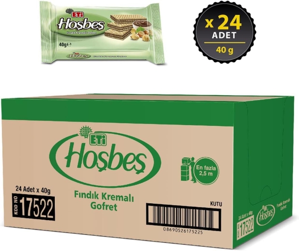 Eti Hoşbeş Fındık Kremalı Gofret 40 Gr 24 Adet - 2