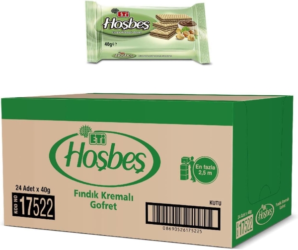 Eti Hoşbeş Fındık Kremalı Gofret 40 Gr 24 Adet - 3