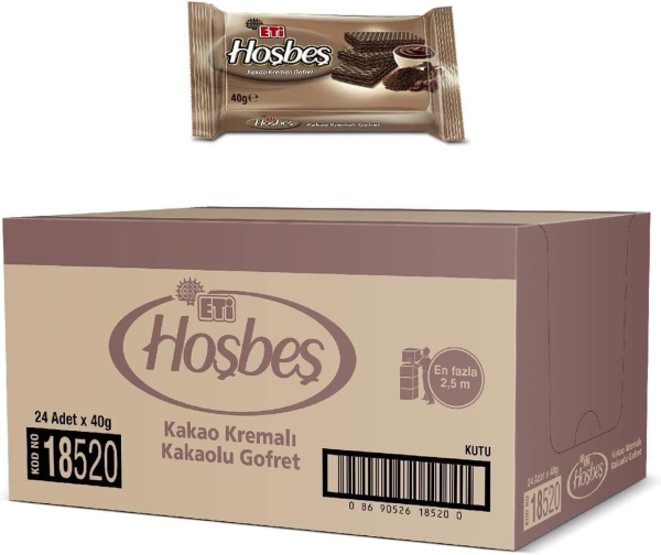 Eti Hoşbeş Kakao Kremalı Gofret 40 Gr 24 Adet - 2