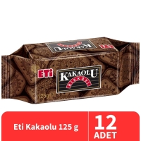 Eti Kakaolu Bisküvi 125 Gr 12 Adet - Eti