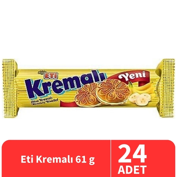 Eti Kremalı Muzlu Bisküvi 61 Gr 24 Adet - 1