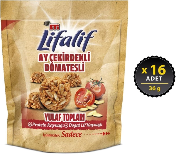 Eti Lifalif Ay Çekirdekli ve Domatesli Yulaf Topları 36 Gr 16 Adet - 1