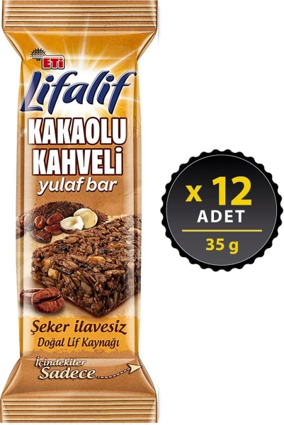 Eti Lifalif Kakaolu Kahveli Yulaf Bar 35 Gr 12 Adet - 1