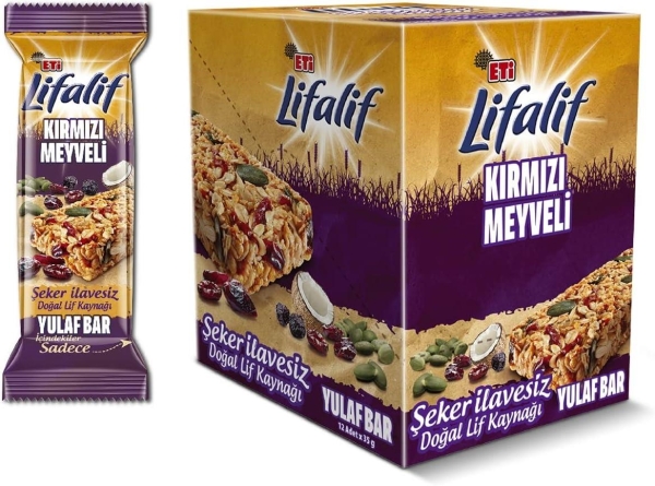 Eti Lifalif Kırmızı Meyveli Yulaf Bar 35 Gr 12 Adet - 2