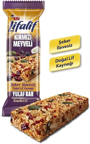 Eti Lifalif Kırmızı Meyveli Yulaf Bar 35 Gr 12 Adet - 5