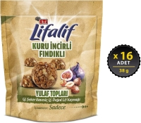 Eti Lifalif Kuru İncirli ve Fındıklı Yulaf Topları 38 Gr 16 Adet - Eti