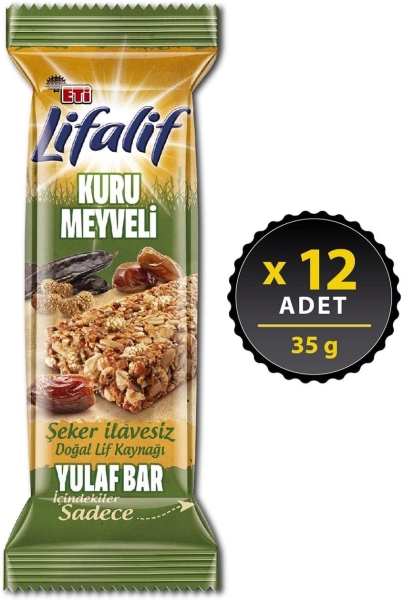 Eti Lifalif Kuru Meyveli Yulaf Bar 35 Gr 12 Adet - 1