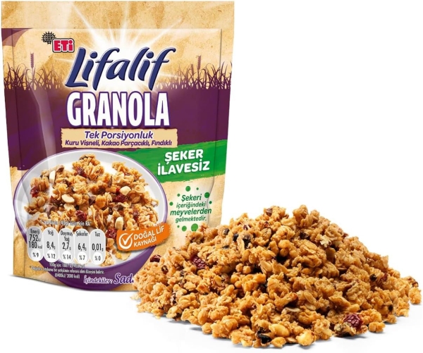 Eti Lifalif Kuru Vişne Kakaolu Fındıklı Granola 40 Gr 16 Adet - 3