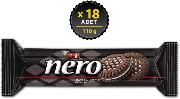 Eti Nero Kakaolu Bisküvi 110 Gr 18 Adet - 1