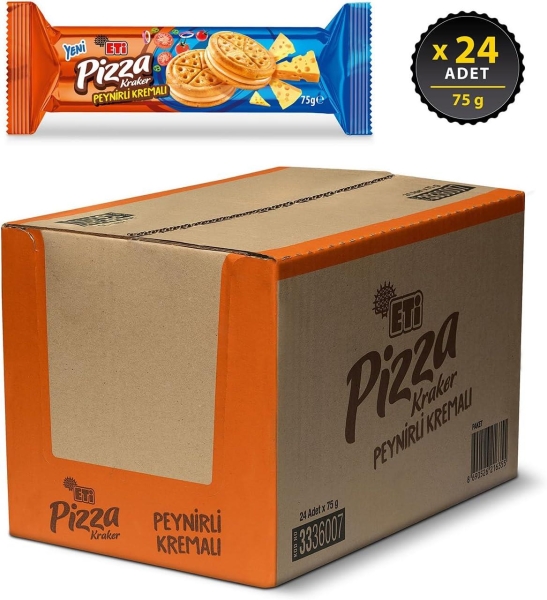 Eti Pizza Peynir Kremalı Kraker 75 Gr 24 Adet - 3