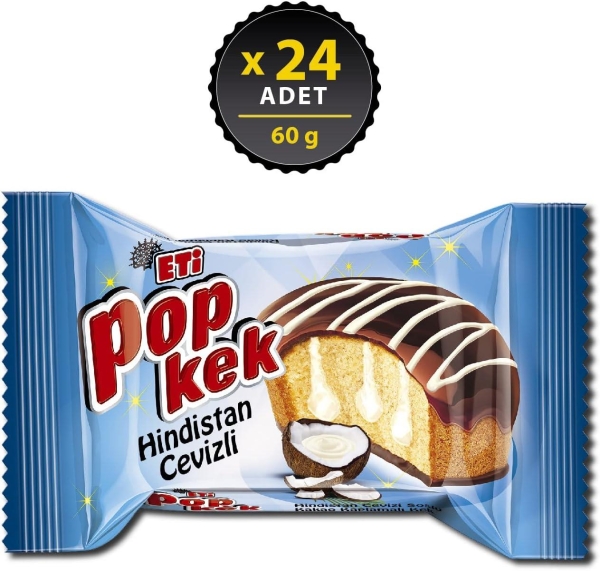 Eti Popkek Hindistan Cevizli Kek 60 Gr 24 Adet - 1